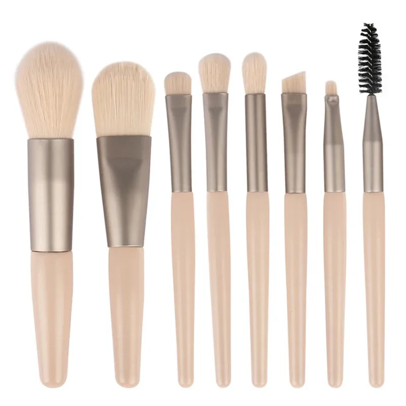8Pcs Portable Makeup Brushes Set Women Cosmetic Eye Shadow Blush Powder Shadow Foundation Blush Blending Concealer Make Up Tools — image 9