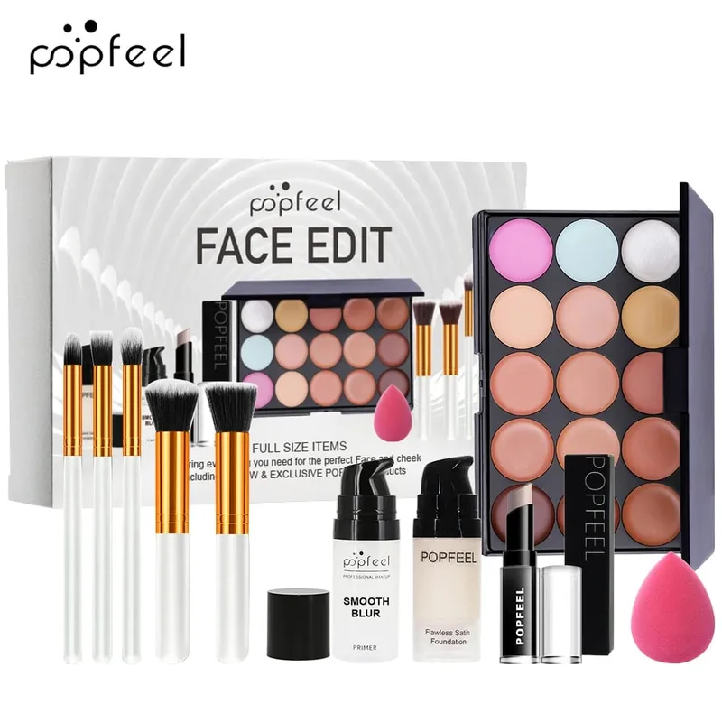 10-Piece Face Makeup Set - Beginner-Friendly Foundation Concealer & Brush Combo - Complete Face Makeup Kit for Flawless — image 3