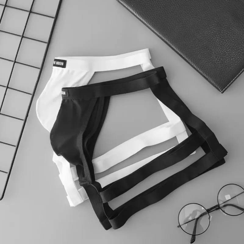 Slip perizoma elastico traspirante da uomo con bretelle a vita bassa con design a tasca convessa a U adatto per la primavera estate autunno inverno — image 6