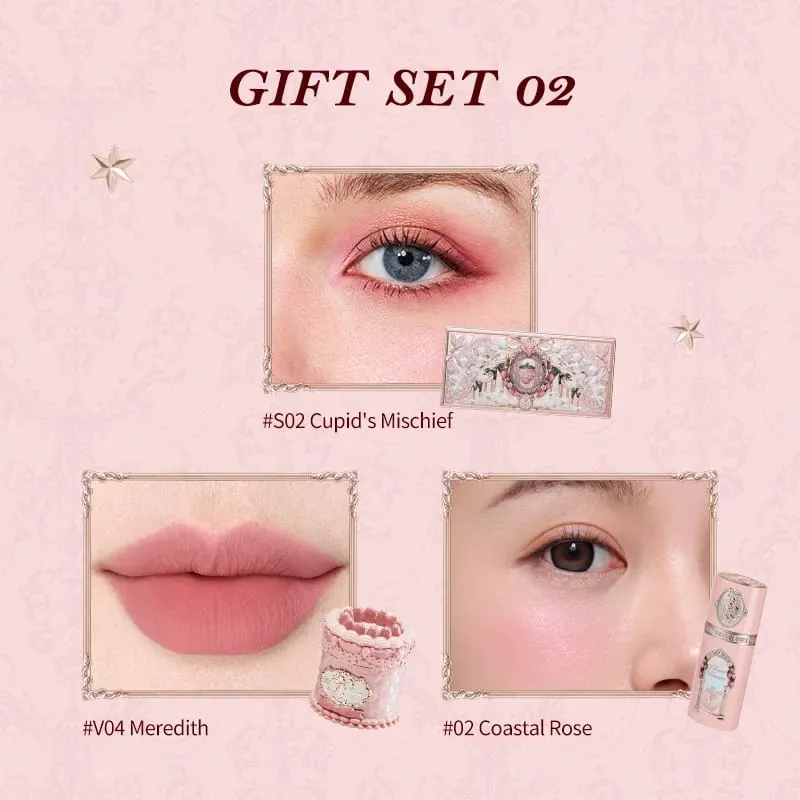 Flower Knows Strawberry Cupid Collection Makeup Gift Set include Make-up Palette+Cake Lip Cream+Liquid Blush — image 3