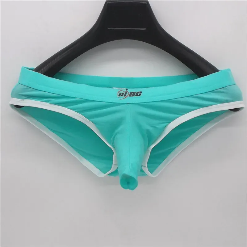 Men's Erotic Briefs Elephant Nose Open Sheath Bikini Gay Sexy Thin Ice Silk Penis Bulge Separate Elastic Quick Dry Sports Tangas — image 3