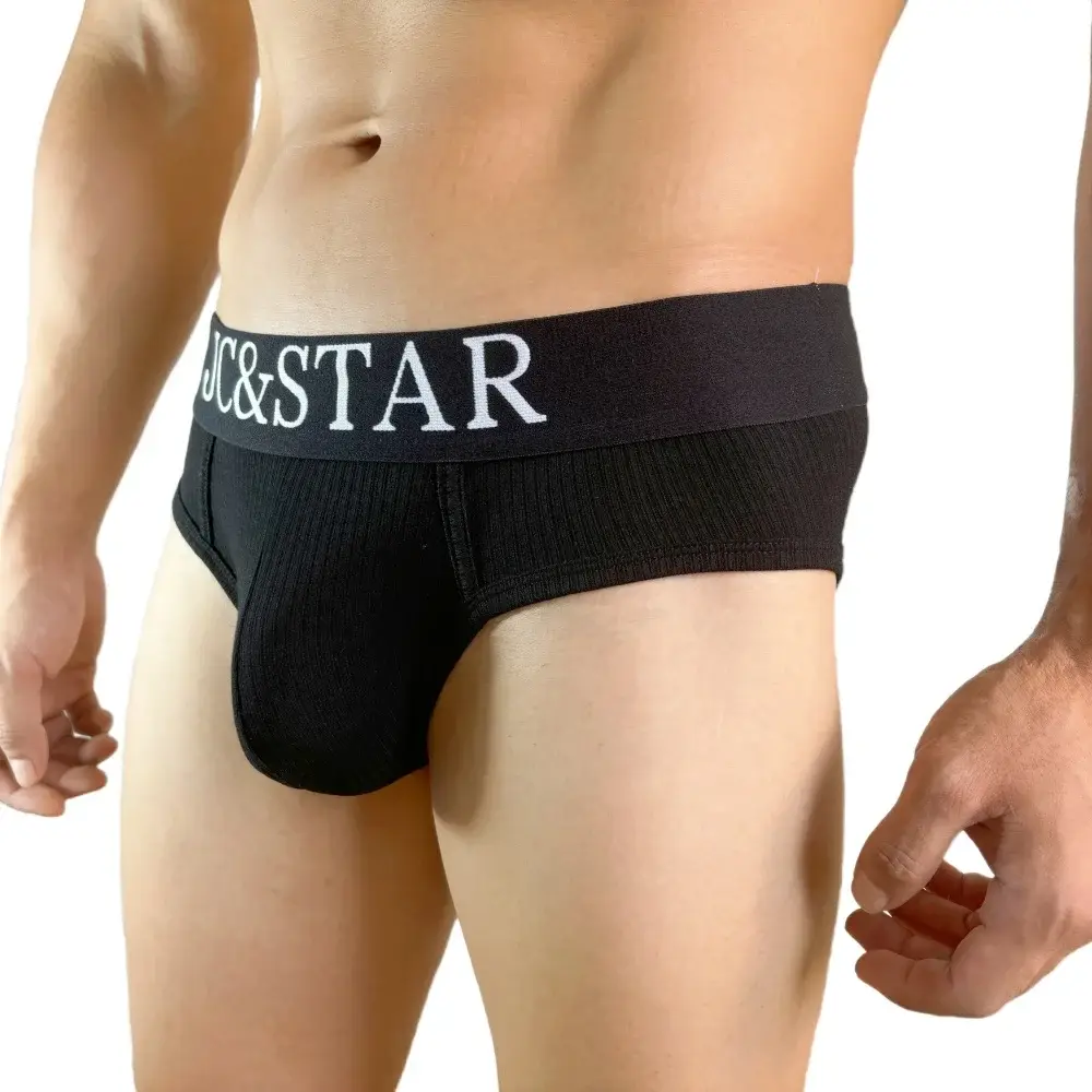 Sous-vêtements athlétiques à coupe haute pour hommes, slips en coton côtelé, confort de sport, Bikini Slip Tanga pour hommes — image 6