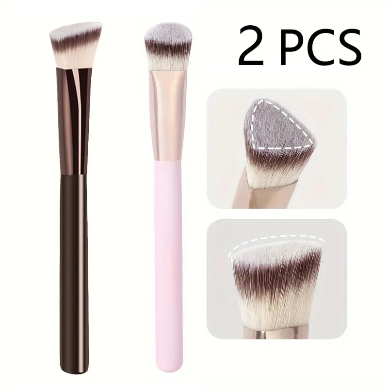 Premium Concealer Brush Triangle Brush Head Bulu Sintetik Lembut Sesuai untuk Kulit — image 1