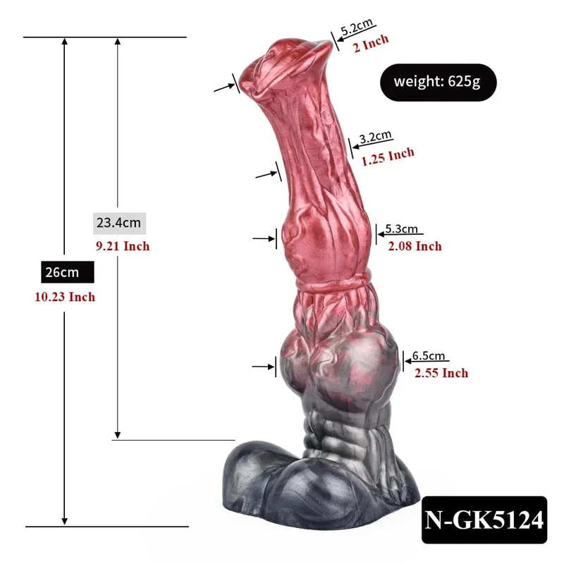 Dildo Kuda Silikon Palam Dubur Zakar Panjang Simpul Besar G-spot Perangsang Faraj dengan Cawan Sedut Mainan Seks Dewasa untuk Wanita Lelaki
