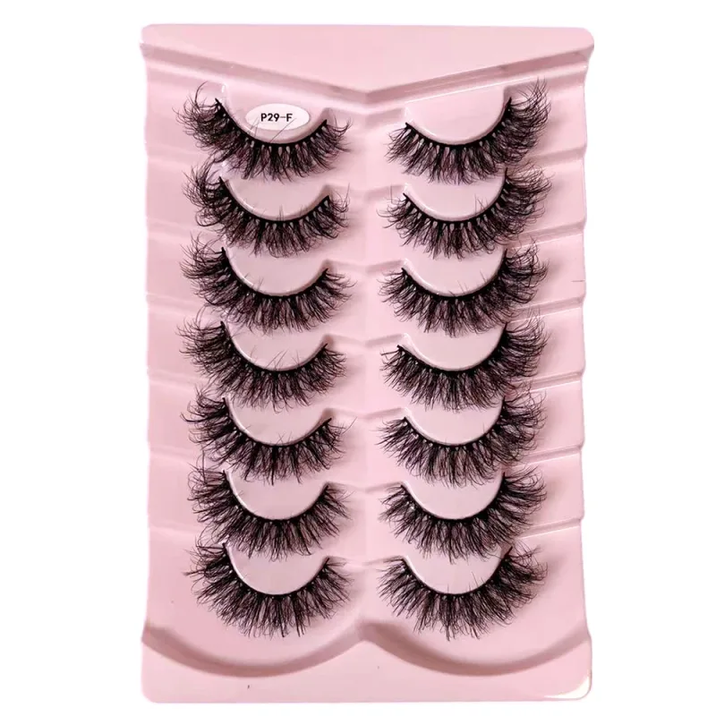 7 Pairs False Eyelashes Wispy Lashes Natural Look Fake Eyelashes Faux Mink Fluffy Strip False Lashes Pack — image 15