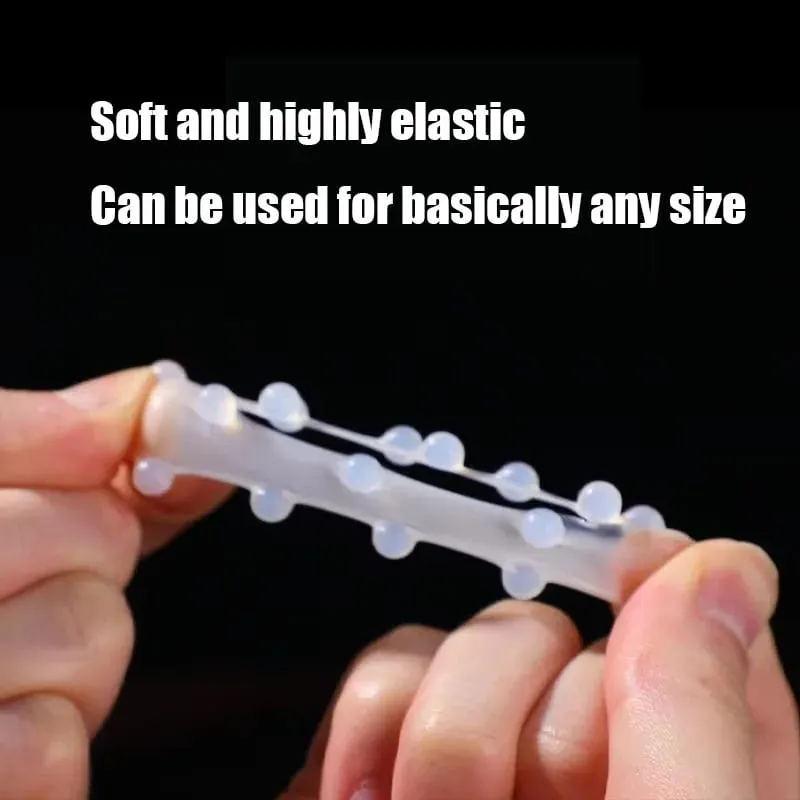 Beaded Penis Rings Set - 3/6/12/18 Beads Male Delay & Friction Stimulation Adult Intimate Accessory Sex Toys