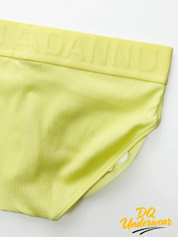 1PCS Seluar Lelaki Berusuk Warna Pejal ADANNU Logo Timbul Pinggang Anjal Keselesaan Regangan Seluar Dalam Bikini Harian AD759 — image 3