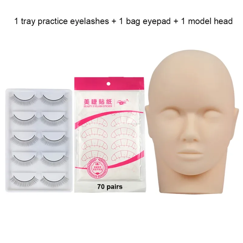 Wholsale Price Practice Lashing Eyelashes Mannequin Head Beginner Training Set Cosmetics Eye Lash Extension Supplies Mannequin — image 24