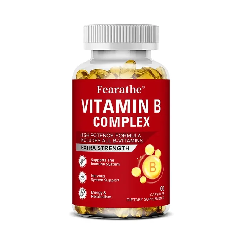 Vitamin B-Complex Vitamin Supplements (B12 B2 B3 B6 Folic Acid &Biotin) Immune & Energy Support Immune Health