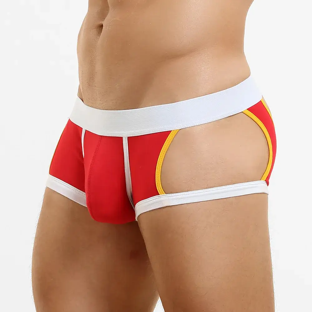 Men's Low-Waist U-Shape Flat Briefs Underwear Trendy Side-Light Design Comfortable Innerwear for Men — image 4