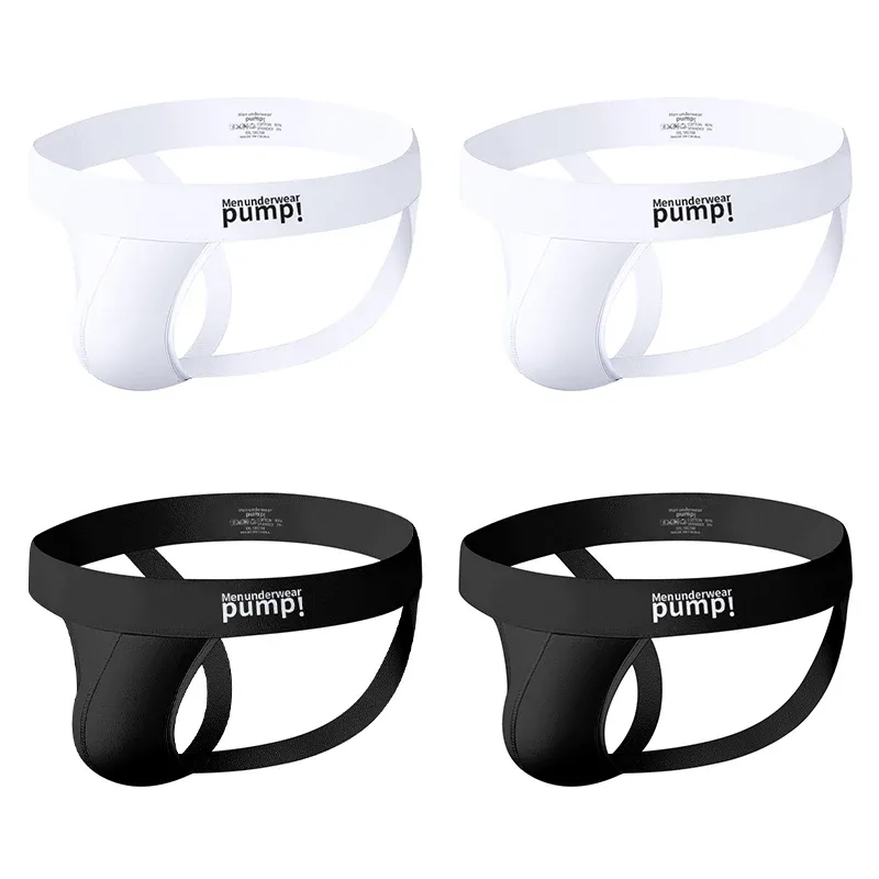 1/2/4 PCS High Quality Cotton Underpants Gay Men Sexy Man's Underwear Thong Men Jockstrap Low waist Mens Thongs And G strings
