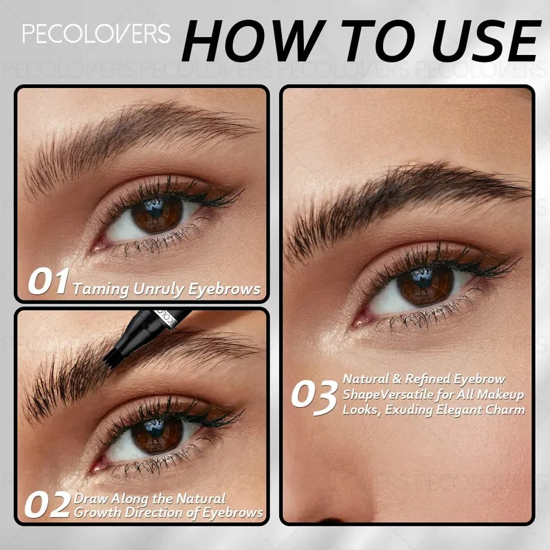 4PCS/Set Eyebrow Makeup Set - Waterproof and Smudge-proof Suitable for Eyebrow Tattooing Creating Well-defined Wild Eyebrows
