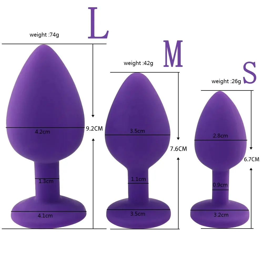 S/M/L New Anal Toy Plug Butt Women/Men Soft Silicone Round Shaped Erotic Bullet Anal Plug Bullet Gay Sex Toys for Adults Toys — image 1