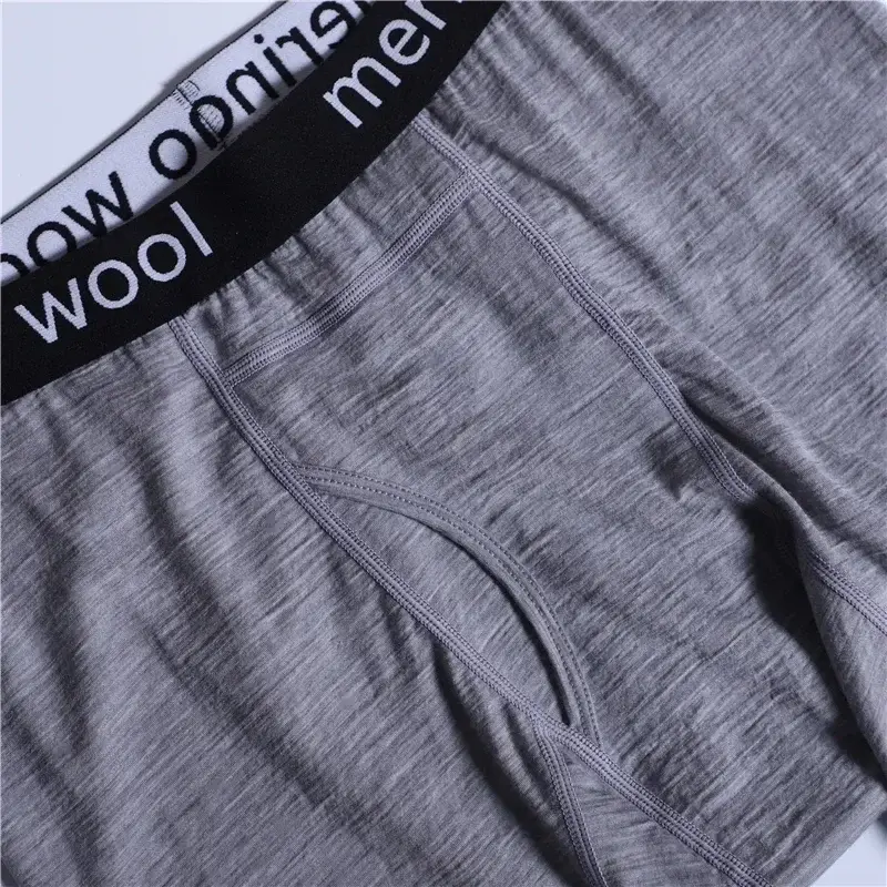 Men's 100% Merino Wool Boxer Briefs Men Merino Wool Underwear Base Layer Moisture Wicking Breathable Sports Hiking Underpants — image 11