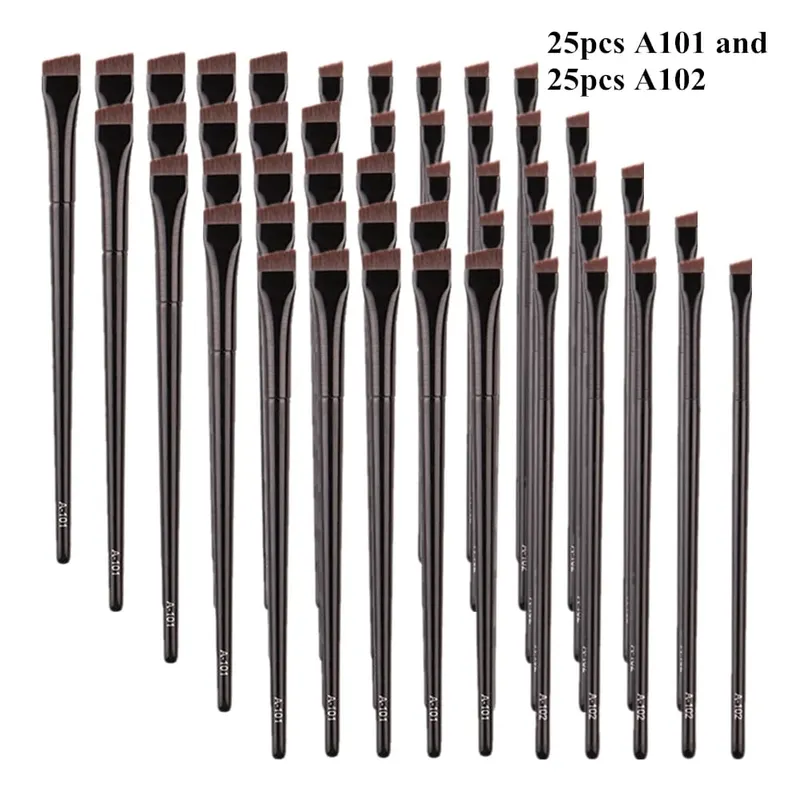 5/10/20/50 Pcs Brow Contour Makeup Brushes Eyebrow Eyeliner Brush Professional Super Thin Angled Liner Eye Brush Make Up Tools — image 17