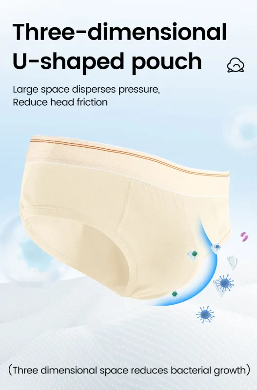 Atmungsaktive und bequeme dreieckige Unterhose für Herren aus reiner Baumwolle, mittelhohe Taille, hautfreundlich und weich, Unterhose für Teenager 3256810188437944 — image 13