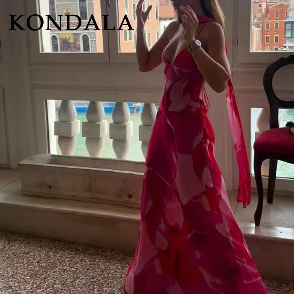 2026 Spring Summer Chiffon Boho Women Cami Dresses Fashion Strapless Sleeveless Print Zipper Chic Ladies Cami Dresses — image 7