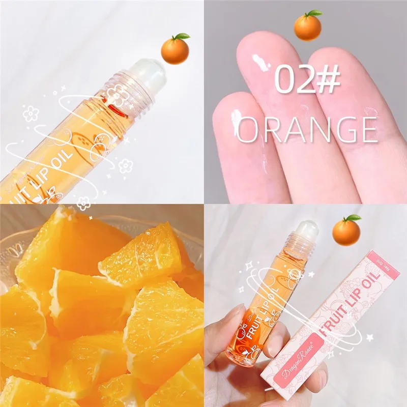 Fruit Lip Gloss Transparent Lip Oil Moisturizing Reducing Lip Lines Nourishes Lips Waterproof Long-lasting Liquid Lips Cosmetics — image 8