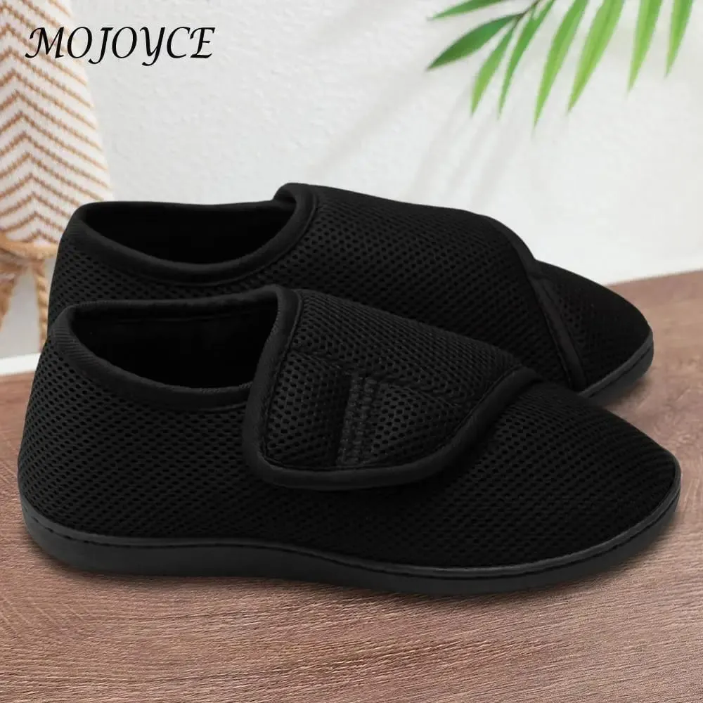 Buty dla diabetyków unisex Szerokie buty do chodzenia z regulowanym zapięciem Wsuwane buty ortopedyczne Trampki z rzepem dla osób starszych — image 5