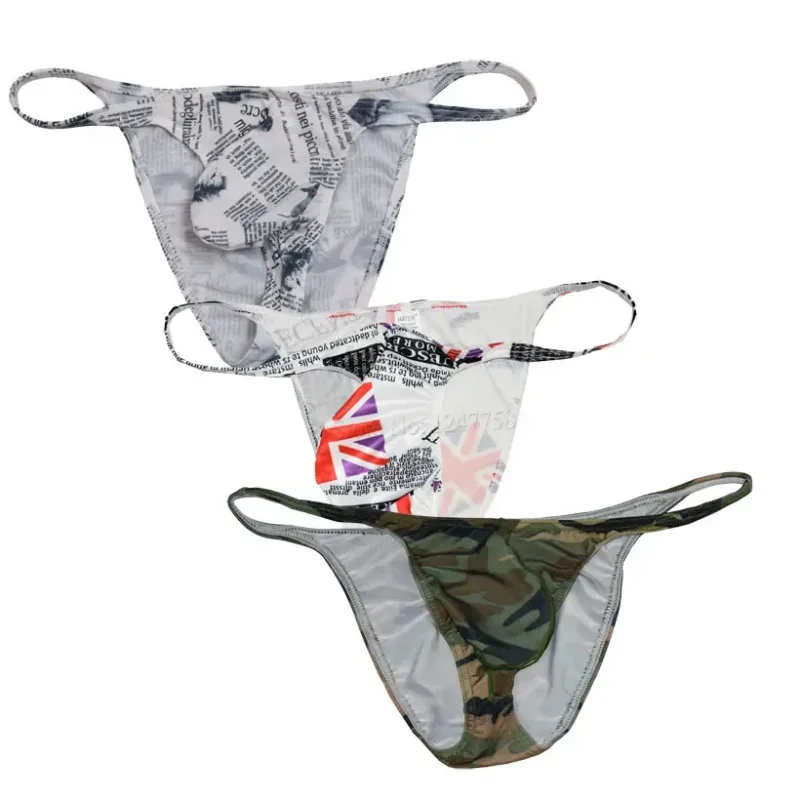 Sexy The Newspaper Printed Underwear Men Pants Bikini Mini Briefs Men's Super Soft & Smooth Briefs — image 4