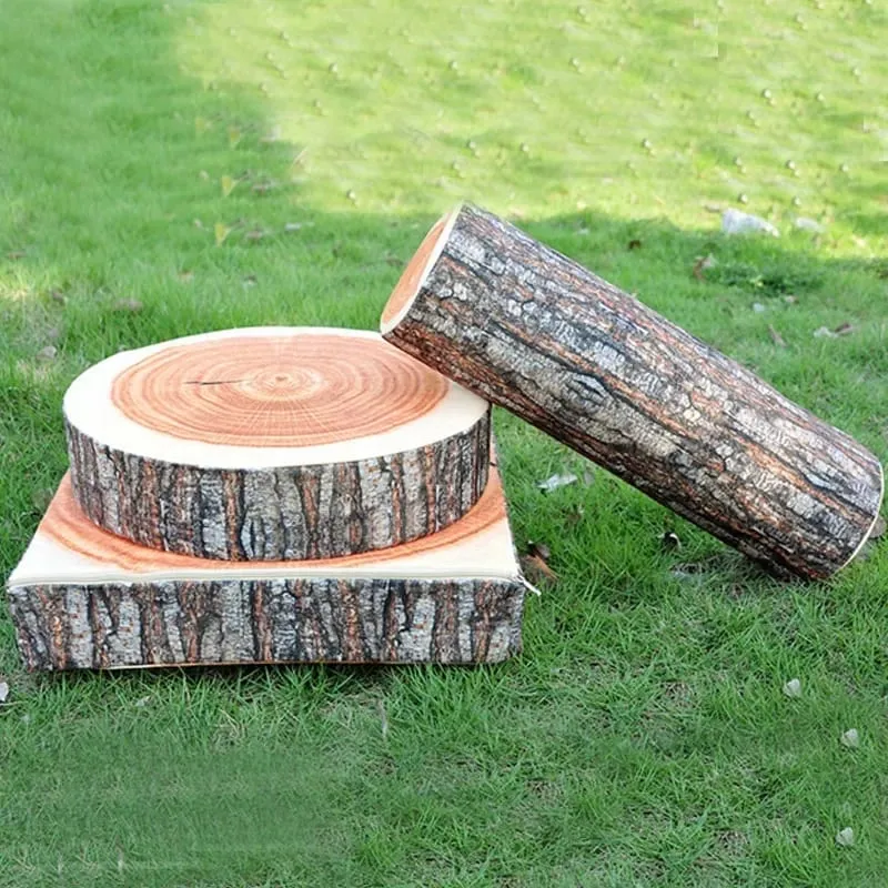 Stump Creative Pillow High Simulation Round Stump/wooden Board/cutting Board Modeling Cushion Cute Pillows — image 2
