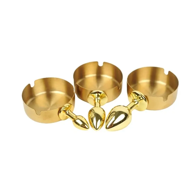 Anal Plug Kits Metal Ashtray Anal Plug Dice Anal Plug Dartboard Anal Plug Adult Sex Toys for Anal Exploration Women BDSM Sex Toy