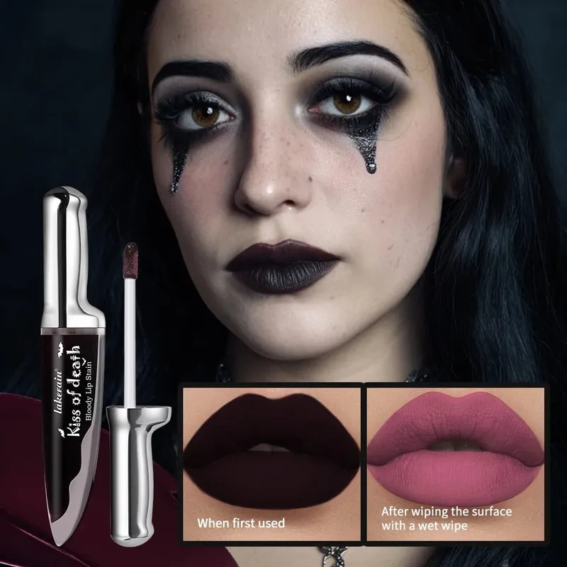 Halloween Gothic Makeup Set Waterproof Eyeliner Pencil Mascara Lip Gloss Cream Blush Kit Long Lasting Creative Makeup Cosmetic — image 2