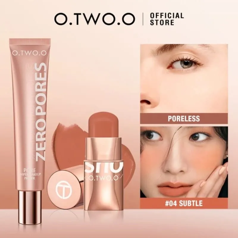 O.TWO.O 2pcs Makeup Set Multi Lipstick Blush Stick Face Primer Makeup Base Oil-Control Waterproof Lightweight Makeup for Women — image 11