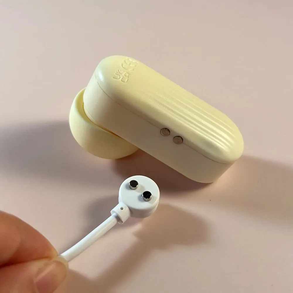 Dream Vibe Echo 2-in-1Mini Sucker Earphone Shaped Yellow Tapping and Sucking Vibrator Sex Toy Woman Nipple Clitorial Massager