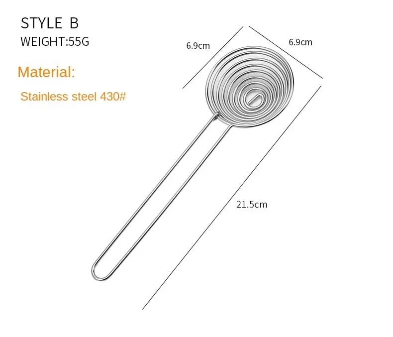 1Pc stainless steel egg white separator creative extended handle protein egg white egg yolk separator hot pot fishing — image 11