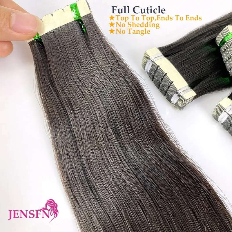 High Quality Mini Tape In Hair Extensions 100% Remy Natural Real Human Hair 16"-26"Inch Straight Tape Ins For Salon — image 5