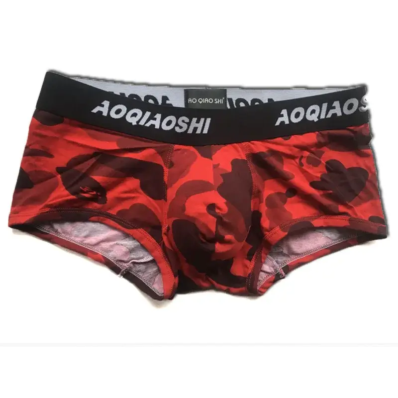 Men Underwear Cotton Camouflage Boxer Briefs Trunks Bulge Pouch Plus Size Teenage Breathable Underpants Young Innerwear Boys — image 4