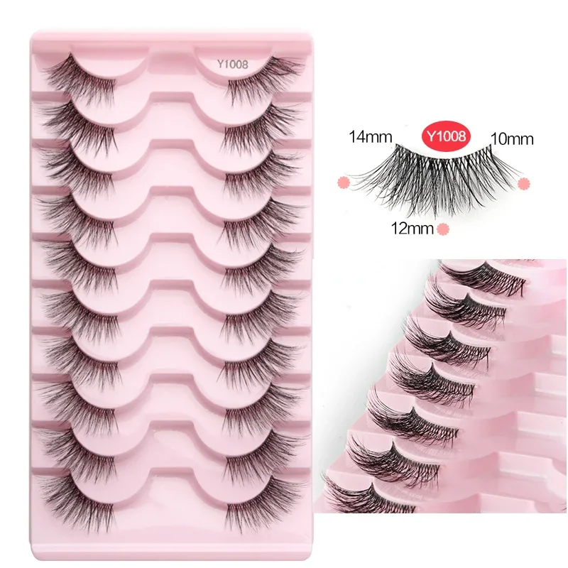 Một Nửa Mi Mắt Mèo Hàng Mi 3D Tự Nhiên Có Cánh Cấp Mắt Kéo Dài Hàng Mi Mắt Cáo Hàng Mi Giả Chồn Hàng Mi Trang Điểm — image 16