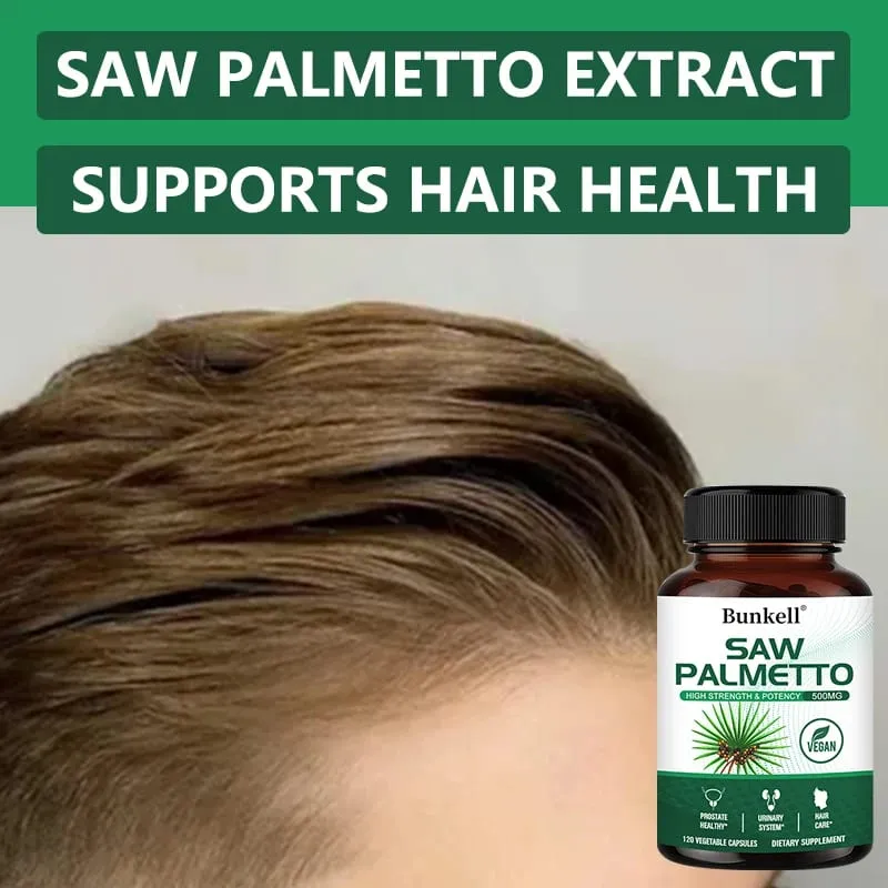 Saw Palmetto Capsules - Promotes Prostate Health Urinary Tract Support Reduces Hair Loss - Vegan — image 2