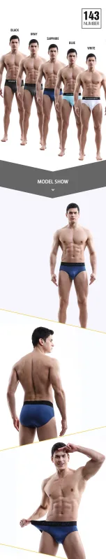 Men's underwear triangle shorts ice silk fashion breathable sexy thin U convex bottom pants youth low waist triangle shorts head