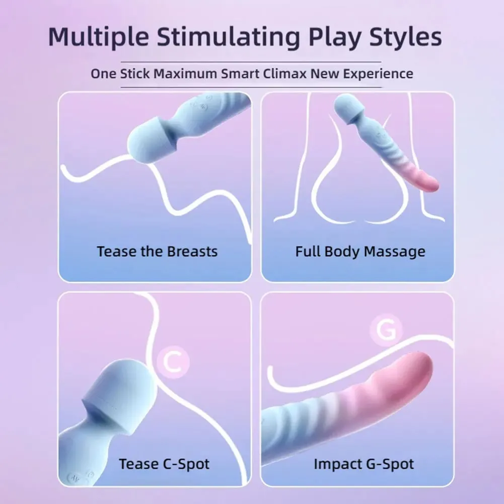 3‑in‑1 Silicone Vibrator Magic Wand Massager Multi Vibration Modes Clitoris G‑Spot Stimulator Female Vagina Massager Sex Toys — image 3