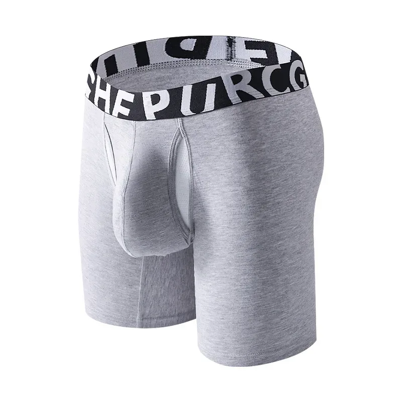 1pc Men's 3/4 Long Boxer Briefs - Inner Sports Underwear, Double-Layer Separate, U-Pouch, Long Length for Wear Inside — image 7