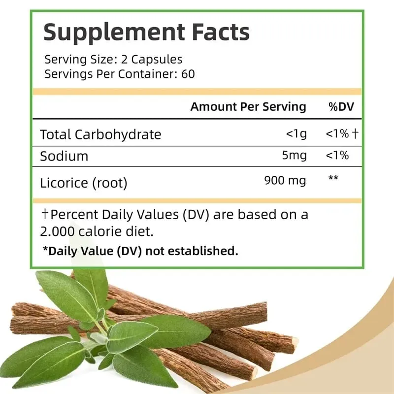 Licorice Root - High Strength Antioxidant Supplement Supports Heart Health Non-GMO Digestive Health Support — image 2