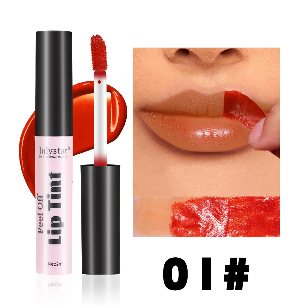 Julystar Peel Off Liquid Lipstick 6 Color Waterproof Lasting Matte Pink Lip Gloss Moisturizer Tear-off Lip Stain Cosmetic Makeup — image 11