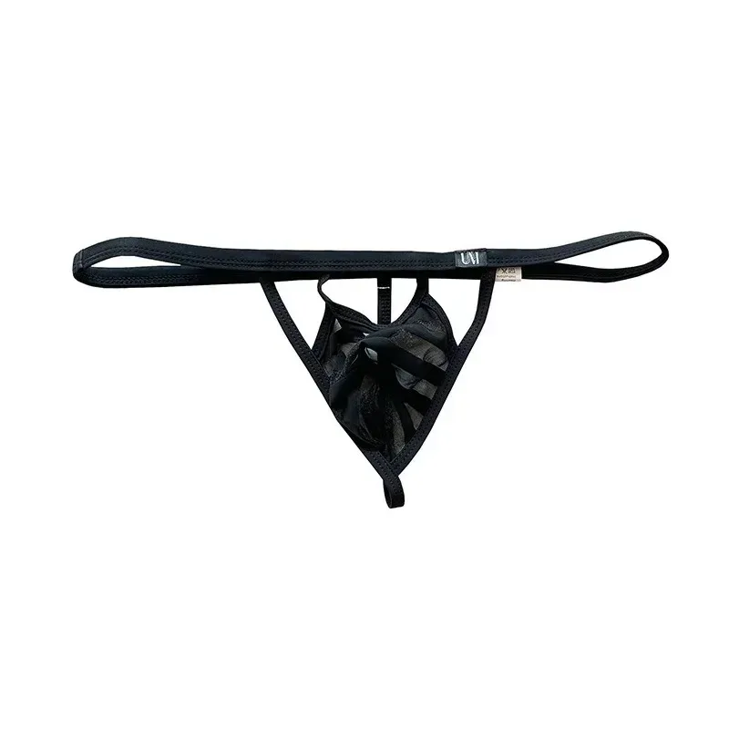 New See-through Mesh Low Rise Mens T-Back Thong Thin Stretch Soft Breathable Lightweight Sexy Underwear