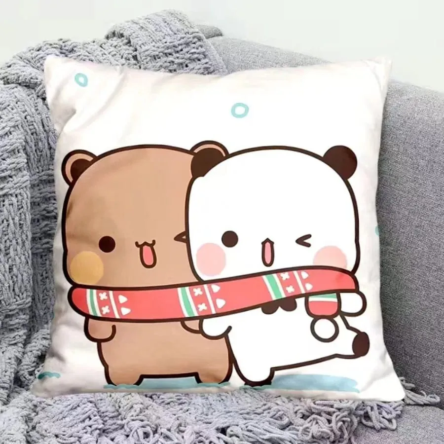 Yier Panda Cute Throw Pillow Bubu Dudu Cartoon Square Pillows Kawaii Anime Soft Waist Sofa Cushion Car Home Bedroom Decoration — image 8