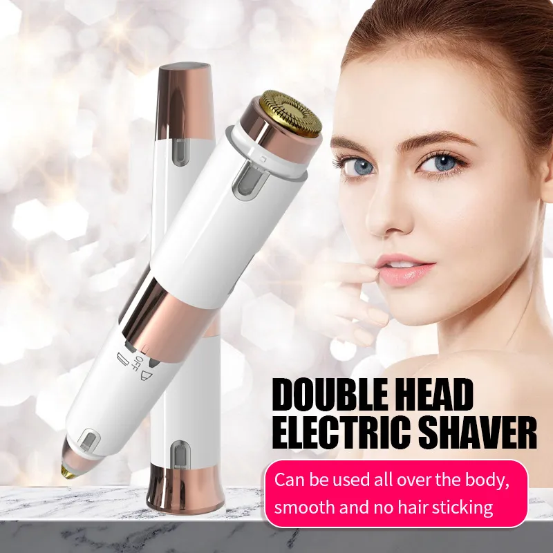 2-in-1 Double Head Women's Shaving Machine Eyebrow Trimmer Electric Eyebrow Trimming Knife Eyebrow Trimming Pen — image 1