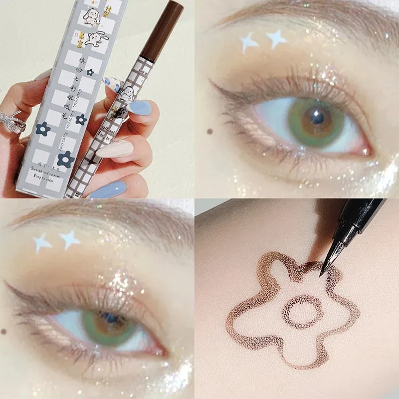 Smooth Colorful Eyeliner Pencil Matte Waterproof Not Blooming Black Eyeliner Pen Long Lasting Liquid Eye Liner Makeup Cosmetics