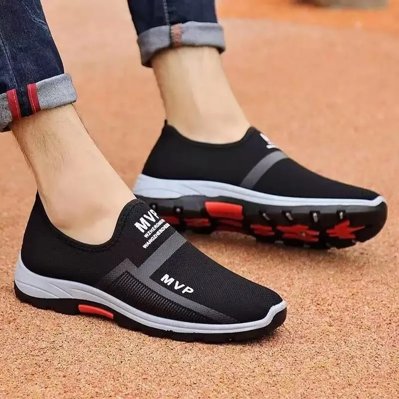 Spring Autumn New Breathable Men's Shoes color blocked light mouth footwear Casual minimalist shoes Male fashion comfort flat — image 3