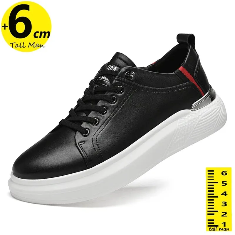 5001 Man White Sneakers Men Elevator Height Increase Insole 6cm Sports Plus Size 37-43