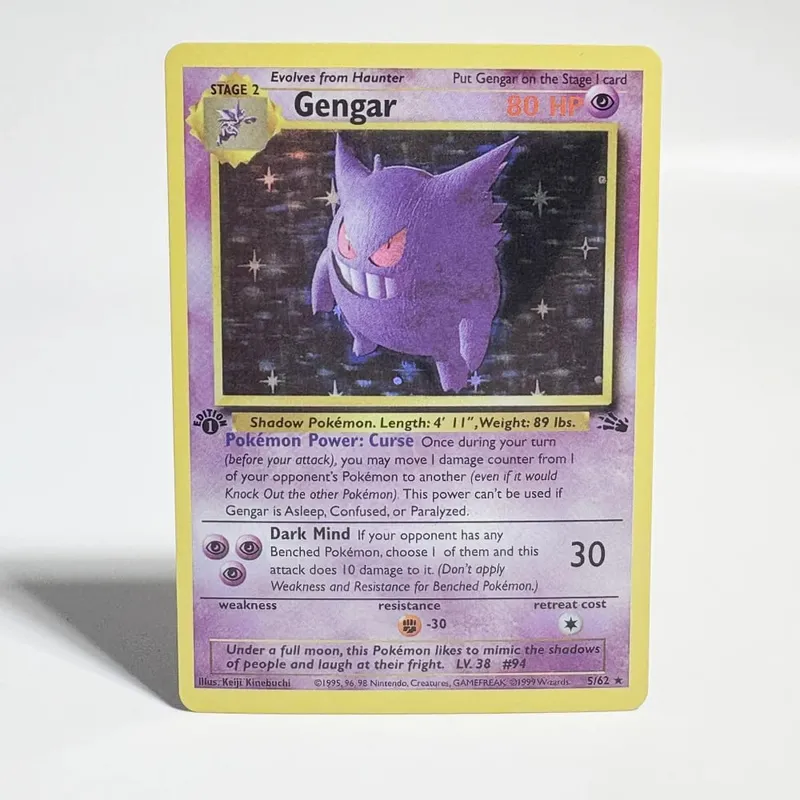 Pokémon Cards 1996 Basic Edition Flash Card Charizard Gengar Blastoise Feraligatr Gengar Trading Card Proxy Collection Card — image 13
