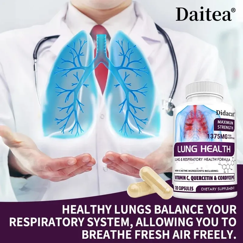 Detox & Cleanse Paru-Paru - Mendukung Kesehatan Bronkial dan Pernafasan Meredakan Sesak Nafas Meningkatkan Kekebalan Tubuh - 120 Kapsul — image 4