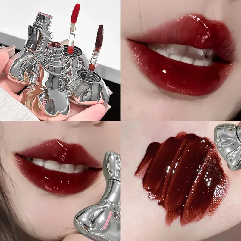 Bowknot Lip Gloss Set Water Light Plump Lips High Shine Sheer to Buildable Color Everyday Casual Vibe Makeup — image 12