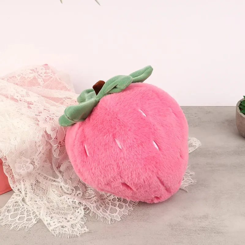 Super Soft Strawberry Pillow Toy Creative Lightweight Pink Strawberry Pillow Doll Home Decorative Doll Ornaments for Girls Gift — image 5