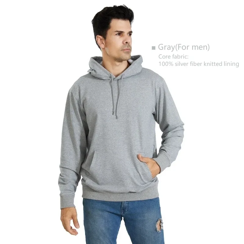 Anti-radiation 100% silver fiber knitted lining sweatshirts Mobile phone computer Electromagnetic radiation shielding clothing — image 11